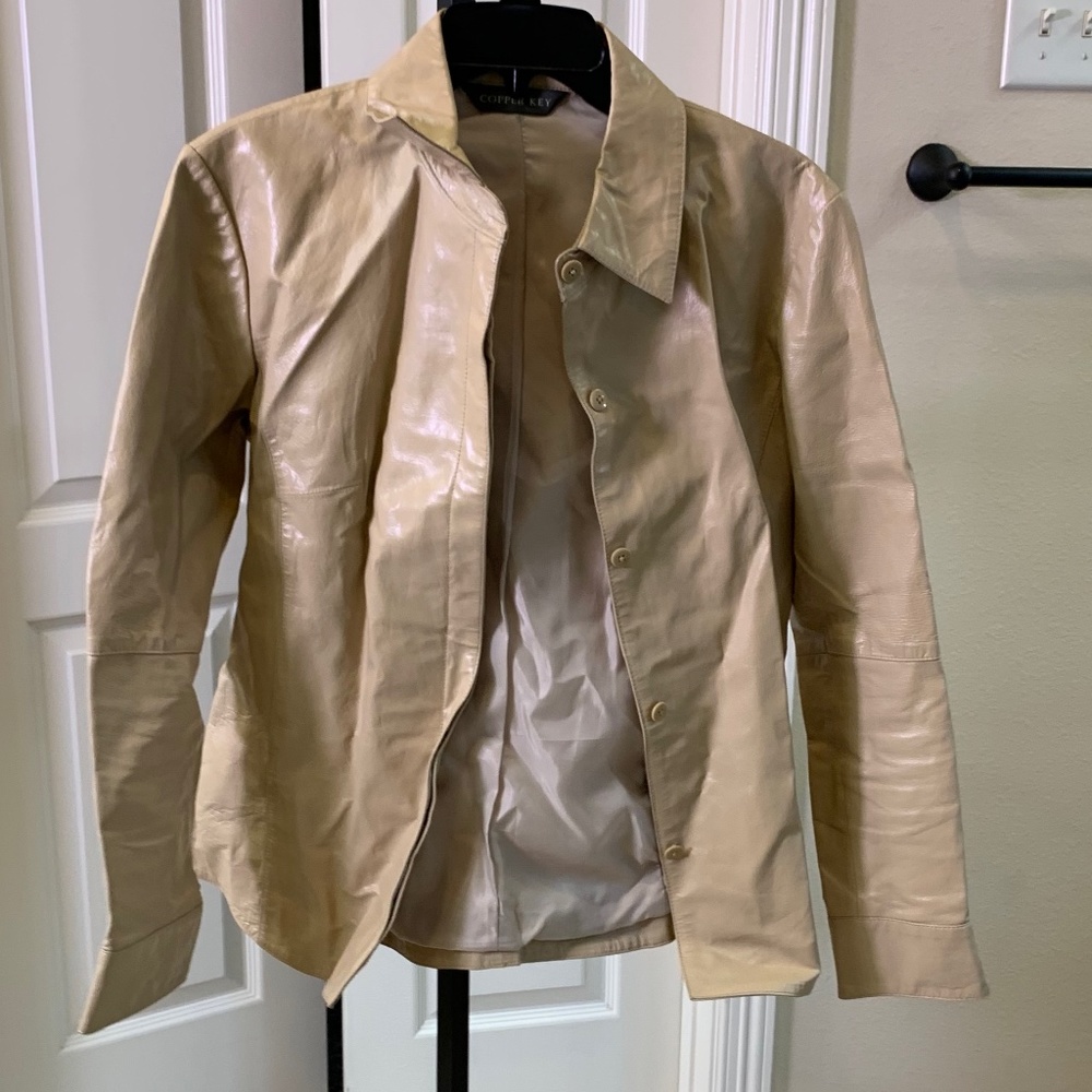 Copper Key Tan Leather Jacket - image 1